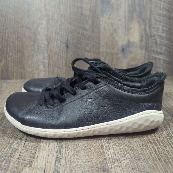 Vivobarefoot Geo Court III Black Leather Women’s Sneaker Shoes Size EU 35 US 4.5 - Picture 6 of 13